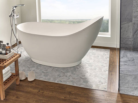 SLICED TRUFFLE PEBBLES MESH BACKED 12" L x 12