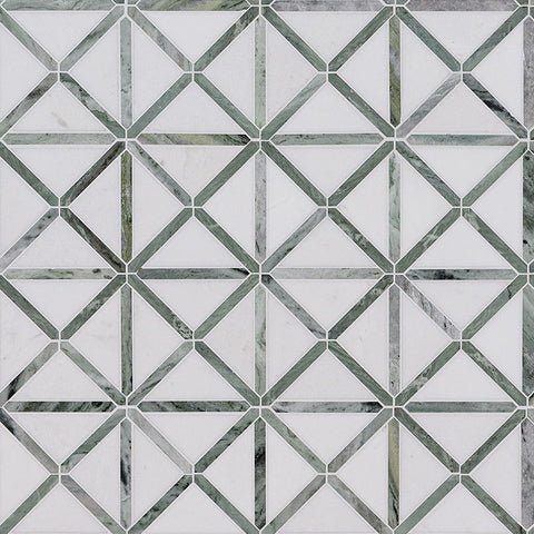 VERDANT GREEN GEOMETRICA PATTERN POL 10MM