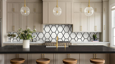 WHITE AND BLACK HIVE PATTERN MATTE 1