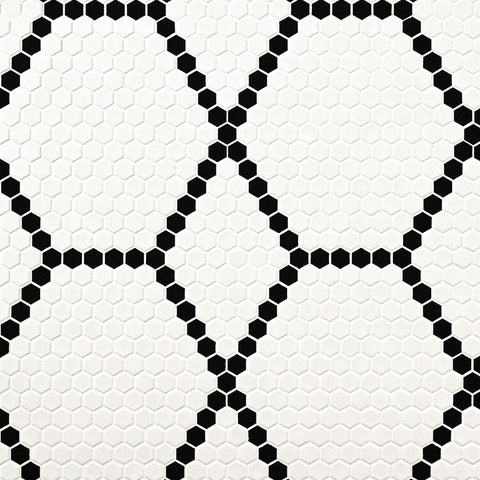 WHITE AND BLACK HIVE PATTERN MATTE 1