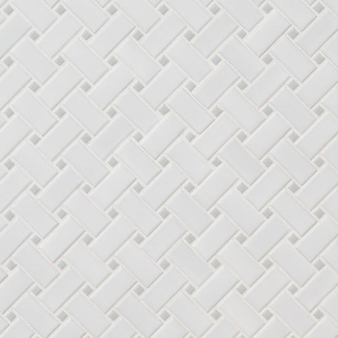 WHITE AND GRAY MATTE BASKETWEAVE