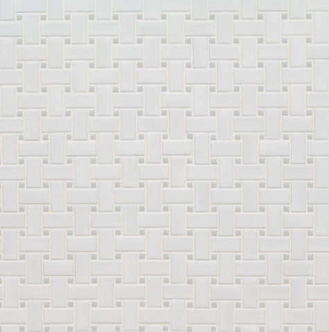 WHITE AND GRAY MATTE BASKETWEAVE