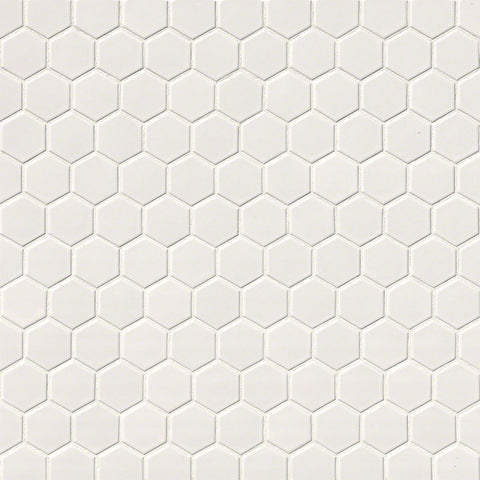 WHITE GLOSSY 2" HEX 6MM