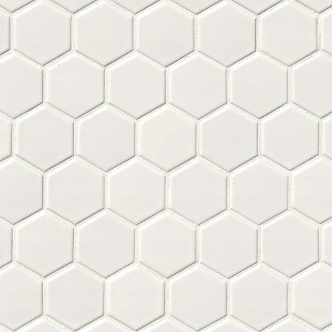 WHITE GLOSSY 2" HEX 6MM