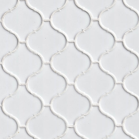 WHITE GLOSSY ARABESQUE 6MM