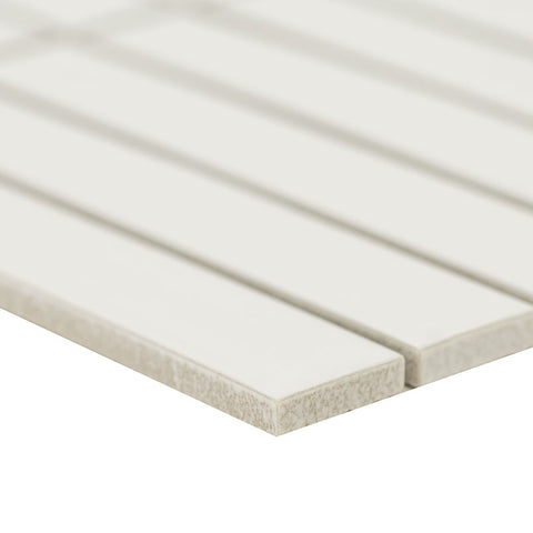 WHITE MATTE  STACK PATTERN 1X6