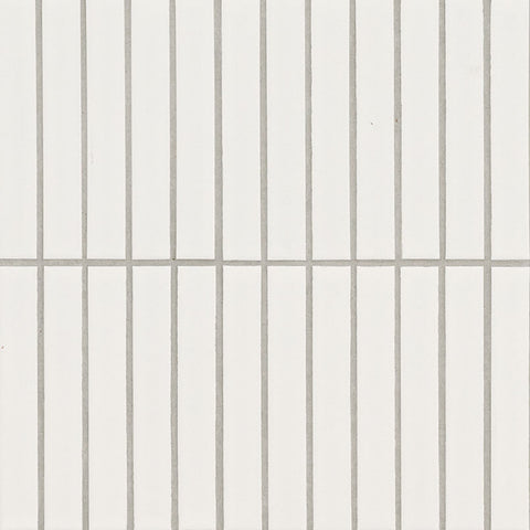 WHITE MATTE  STACK PATTERN 1X6