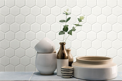 WHITE MATTE 2" HEX 6MM