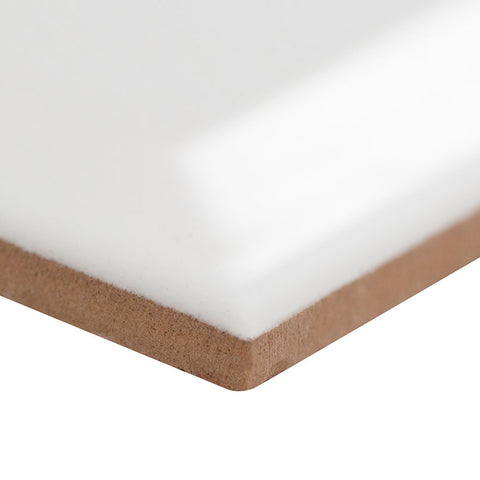 WHITE GLOSSY 3X6 BEVELED
